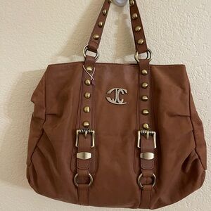 Vintage Just Cavalli Shoulder Messenger Bag Brown color Excellent condition